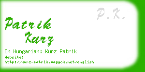 patrik kurz business card